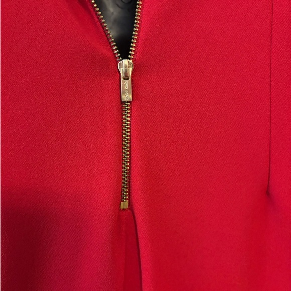 Macy's Red CALVIN KLEIN Keyhole Neck Sleeveless Fitted Sheath Dress Size 2 - Picture 9 of 10